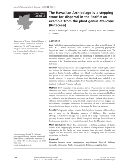 The Hawaiian Archipelago is a stepping stone for dispersal in the