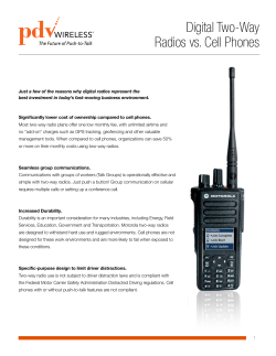 Digital Two-Way Radios vs. Cell Phones