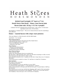 honey roast bacon with crispy roast potatoes