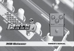 MB Octaver - User Manual