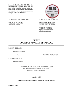 Robert Freeman v. State of Indiana