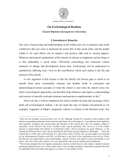 On Ecclesiological Realism
