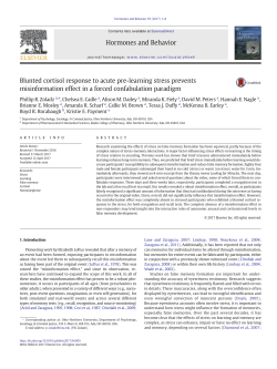 Blunted cortisol response to acute pre