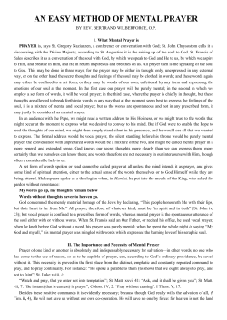 an easy method of mental prayer