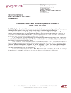 Ricks sets 60-meter school record on day one of