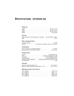 specifications - exterior 200