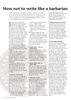 How not to write like a barbarian