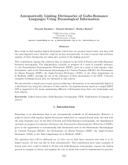 Automatically Linking Dictionaries of Gallo