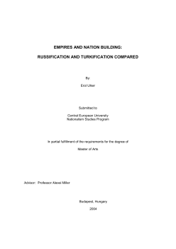 empires and nation building: russification and turkification