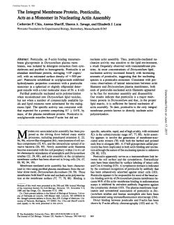 The Integral Membrane Protein, Ponticulin, Acts as a Monomer in
