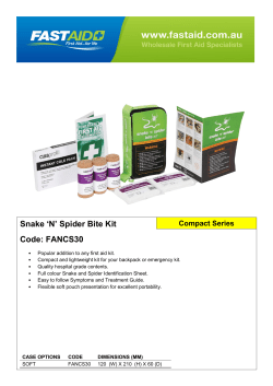 Snake `N` Spider Bite Kit Code: FANCS30