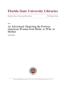 As Advertised: Depicting The Postwar American Woman From Bride