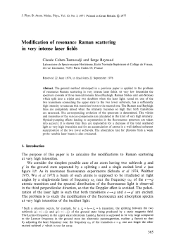 Modification of resonance Raman scattering in very - ENS-phys