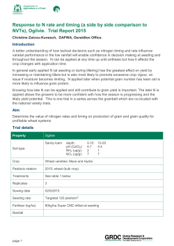 Ogilvie. Trial Report 2015 - Department of Agriculture and Food