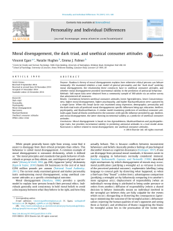 Moral disengagement, the dark triad, and unethical consumer attitudes