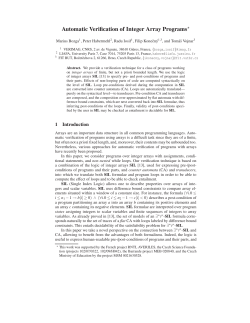 Automatic Verification of Integer Array Programs