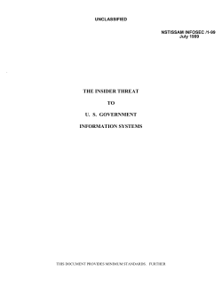 the insider threat to us government information systems