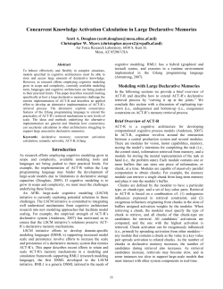 Concurrent Knowledge Activation Calculation in Large Declarative