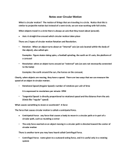Notes over Circular Motion