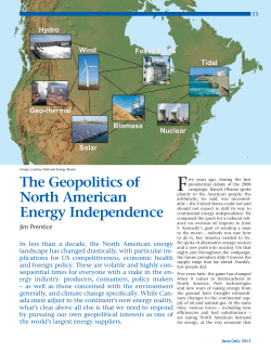 The Geopolitics of North American Energy