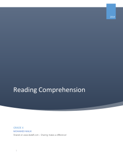 Reading Comprehension