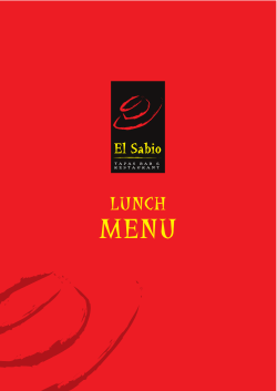 Lunch Menu