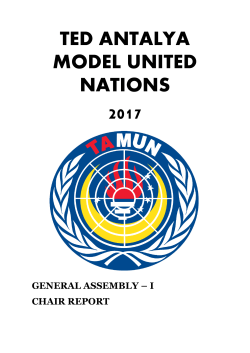1. disarmament committee - TED Antalya / Model United Nations