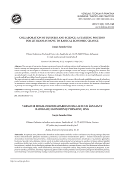 collaboration of business and science: a starting position for