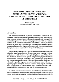 Braceros and Guestworkers in the United States - e-Spacio