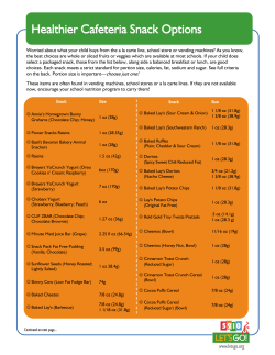 Healthier Cafeteria Snack Options