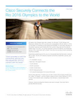 Cisco Securely Connects the Rio 2016 Olympics to the World