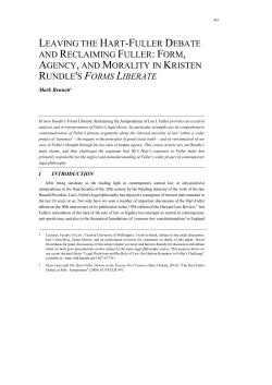 leaving the hart-fuller debate and reclaiming fuller: form, agency