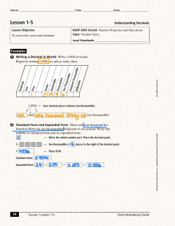 Lesson 1-5 - lvocciomath