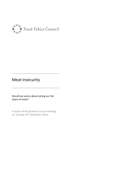 Meat insecurity - Food Ethics Council