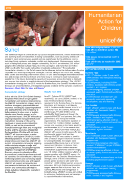 Sahel Humanitarian Action for Children