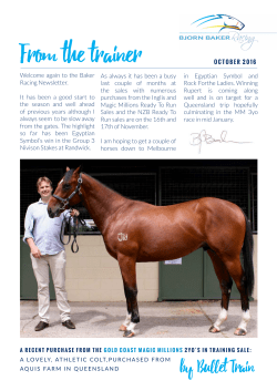 Baker Racing Newsletter October 2016