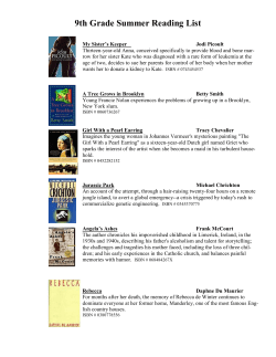 9th grade summer reading list