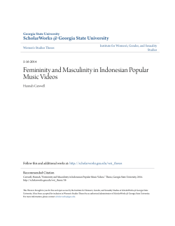 Femininity and Masculinity in Indonesian Popular Music Videos