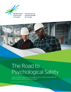 The Road to Psychological Safety: Legal, Scientific and Social