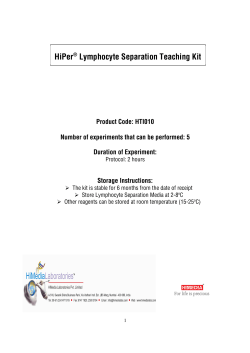 HiPer&reg; Lymphocyte Separation Teaching Kit