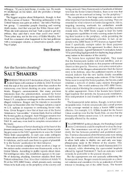 Salt Shakers - The Belfer Center for Science and International