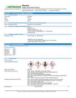 Hexane Safety Data Sheet SDS P6228