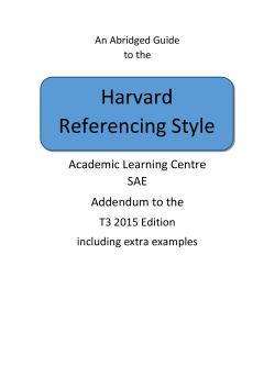 Addendum to the 2015 Harvard Editions