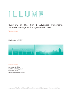 Overview of the Tier 1 Advanced PowerStrip