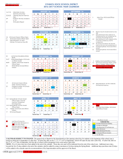 COUNCIL ROCK SCHOOL DISTRICT 2016