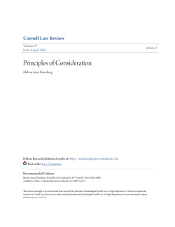Principles of Consideration