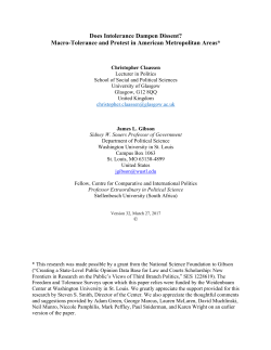 Does Intolerance Dampen Dissent? Macro