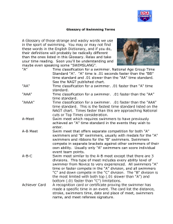 Glossary of Swim Terms