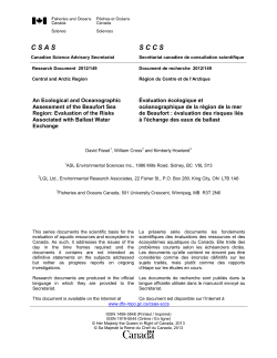 An Ecological and Oceanographic Assessment of the Beaufort Sea