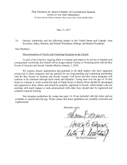 See the First Presidency Letter announcing
